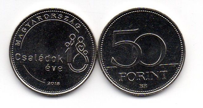 Hungary - 50 Forint 2018 Year of the Families - UNC