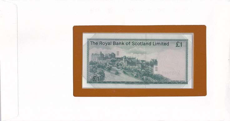 Шотландія - 1 Pound 1981 - RBS - P. 336 - Banknotes of all Nations - у конверті - UNC
