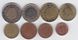 Бельгия - набор 8 монет 1 2 5 10 20 50 Cent 1 2 Euro 1999 - 2002 - XF / VF