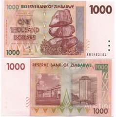 Зімбабве - 1000 Dollars 2007 - Pick 71 - UNC