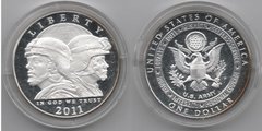 США - 1 Dollar 2011 - Армія США - срібло в капсулі - UNC