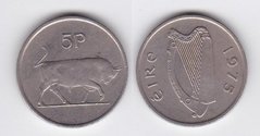 Ireland - 5 Pence 1975 - VF