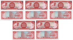 Тринидад и Тобаго - 5 шт х 1 Dollar 1985 - Pick 36a - UNC
