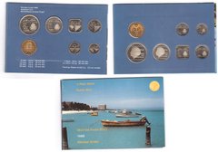 Aruba - set 6 coins 5 10 25 50 Cents 1 2 1/2  Florin 1988 + token - in folder - UNC