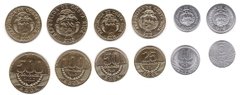 Коста-Рика - набор 6 монет 5 10 25 50 100 500 Colones 2014 - 2016 - UNC