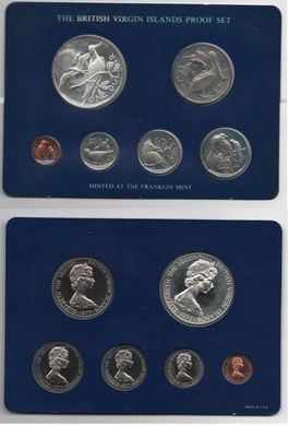 British Virgin islands - set 6 coins 1 5 10 25 50 Cents + 1 Dollar 1977 - UNC