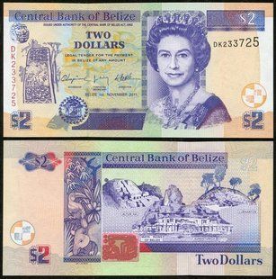 Belize - 2 Dollars 2011 - Pick 66d - UNC