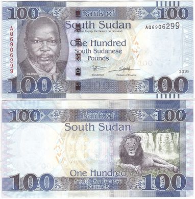 Южный Судан - 100 Pounds 2019 P. 15 - XF+ / aUNC