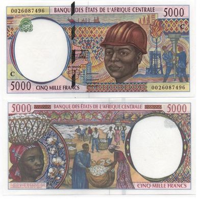 Центральная Африка / Конго - 5000 Francs 2000 - Pick 104Cf - letter C - UNC
