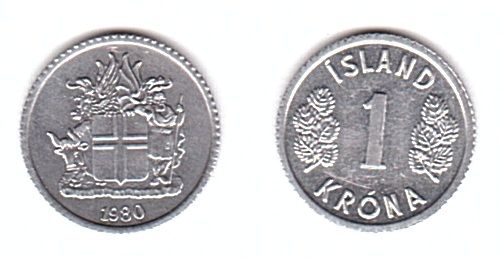 Исландия - 10 шт х 1 Kronur 1976 - 1980 - mixed - aUNC / UNC