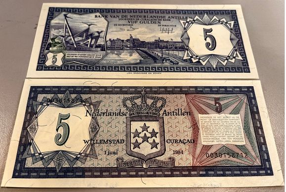 Нідерландські Антильські острови - 5 Gulden 1984 - aUNC