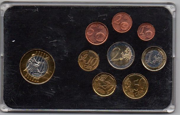Кипр - набор 8 монет - 1 2 5 10 20 50 Cent 1 2 Euro 2008 + проба - UNC