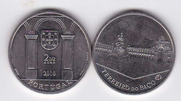 Portugal - 2½ ( 2,50 ) Euro 2010 - Palace Square in Lisbon - aUNC