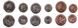 Фолклендские острова - 5 шт х набор 6 монет 1 2 5 10 20 50 Pence 1998 - 2004 - UNC