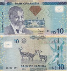 Namibia - 10 Dollars 2012 - P. 11a - serie S021018119 - VF