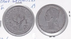 Французьке Сомалі - 5 Francs 1948 - в холдері - VF / F
