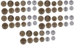 Costa Rica - 5 pcs x set 6 coins 5 10 25 50 100 500 Colones 2014 - 2016 - UNC