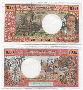 Французька Полінезія - 1000 Francs 1992 - 2013 - Pick 2h - VF