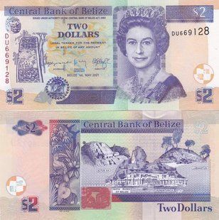 Belize - 2 Dollars 2021 - P. 66f - UNC