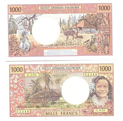 French Pacific Terr. - 1000 Francs 1992 - 2013 - Pick 2h - UNC