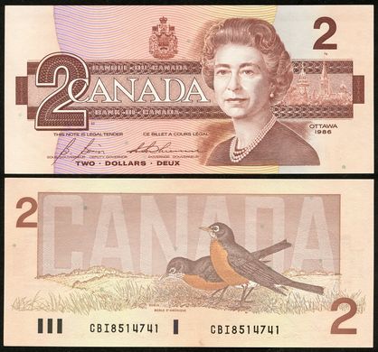 Канада - 2 Dollars 1986 - P. 94c - UNC