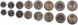 Туркменистан - 5 шт х набор 8 монет 1 2 5 10 20 50 Tenne 1 2 Manat 2009 - 2010 - UNC
