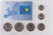 Кипр - набор 6 монет - 1 2 5 10 20 50 Cents 1996 - 2002 - в блистере - UNC