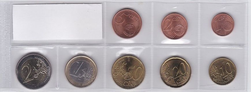 Німеччина - набір 8 монет 1 2 5 10 20 50 Cent 1 2 Euro 2003 - 2009 - #3 - aUNC