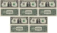 USA - 5 pcs х 1 Dollar 2017 - UNC