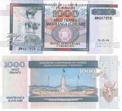 Burundi - 1000 Francs 1994 - aUNC