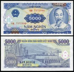 Вьетнам - 5000 Dong 1991 - Pick 108 - UNC