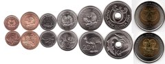 Папуа - Новая Гвинея - набор 7 монет 1 2 5 10 20 Toea + 1 2 Kina 2002 - 2014 - UNC