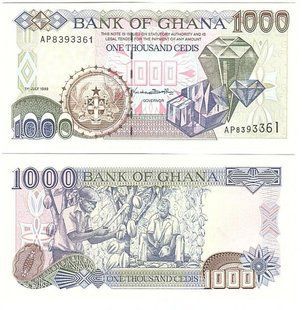 Гана - 1000 Cedis 1999 - P. 32d - UNC
