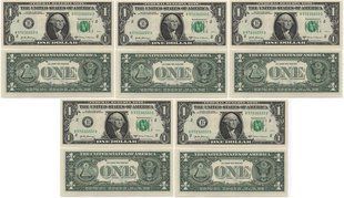 USA - 5 pcs х 1 Dollar 2021 - P. 544 F - Atlanta GA - aUNC / UNC