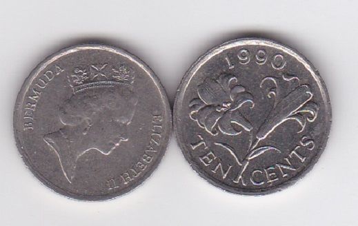 Бермудские острова / Бермуды - 10 Cents 1990 - VF