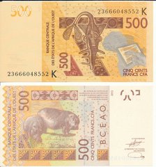 Западная Африка / Сенегал - 500 Francs 2023 - letter K - UNC