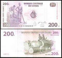Конго ДР - 200 Francs 2007 - P. 99 - UNC