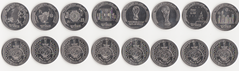 Катар - набор 8 монет x 1 Riyal 2022 - Чемпионат Мира по футболу 2022 FIFA - UNC