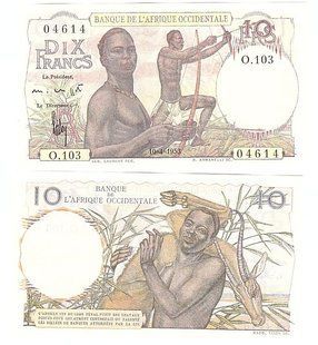 Французская Западная Африка - 10 Francs 1953 - P. 37(2) - aUNC / UNC