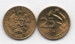 Peru - 25 Centavos 1968 - XF