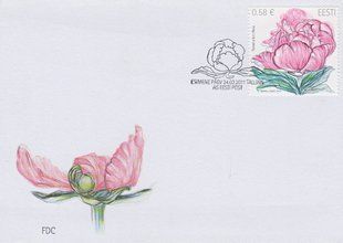 2392 - Estonia - 2011 - Flower stamp Peony - FDC