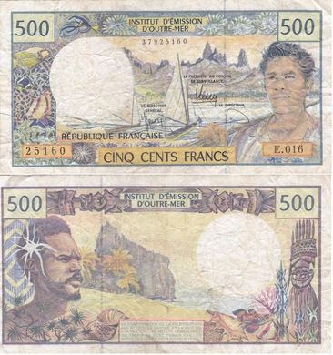 French Pacific Terr. - 500 Francs 1990 - 2012 - P. 1g - serie E016 25160 - F