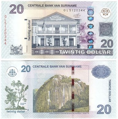 Суринам - 20 Dollars 2019 - Pick 164 - UNC
