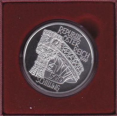 Austria - 500 Shilling 1997 - City series - Kamyanotes  - silver - in a box  - UNC