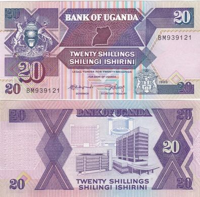 Uganda - 20 Shillings 1988 - Pick 29b - UNC