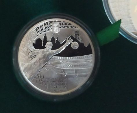 Україна - набір 5 монет x 10 20 Hryven 2011 - Фінальний турнір ЧЄ з футболу - срібло в коробці з сертифікатом - Proof / UNC