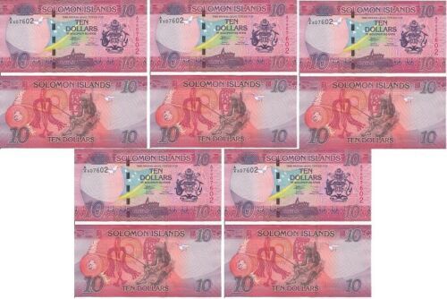 Solomon Islands - 5 pcs x 10 Dollars 2017 ( 2022 ) - P. 33(2) - UNC
