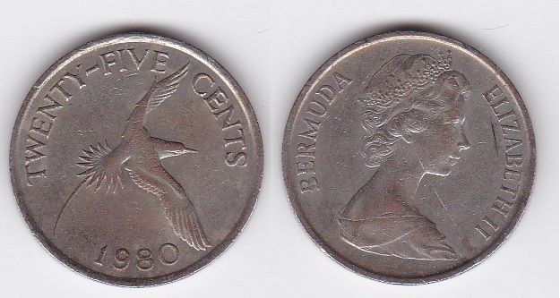 Bermuda - 25 Cents 1980 - VF
