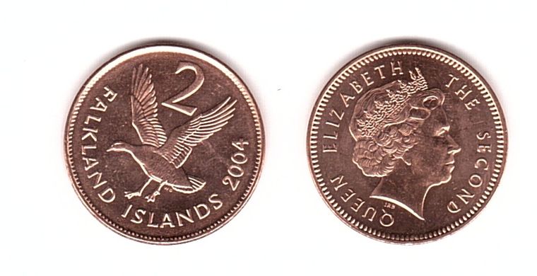 Фолклендські острови / Фолкленди - 2 Pence 2004 - UNC