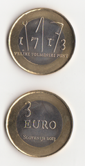 Slovenia - 3 Euro 2013 - 300 years of the uprising of the peasants of Tolmin - UNC